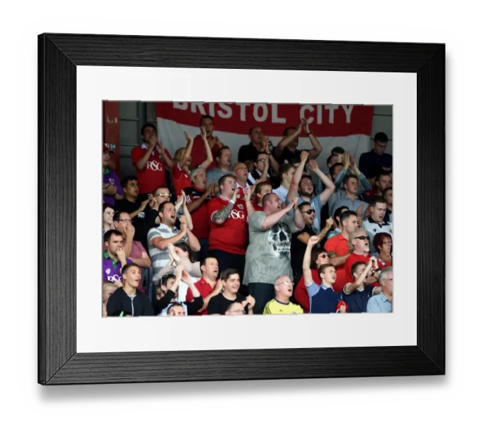Framed Print : Bristol City Fans Go Wild: Aaron Wilbraham's Goal vs Brentford (150815) Framed Print : Bristol City Fans Go Wild: Aaron Wilbraham's Goal vs Brentford (150815)