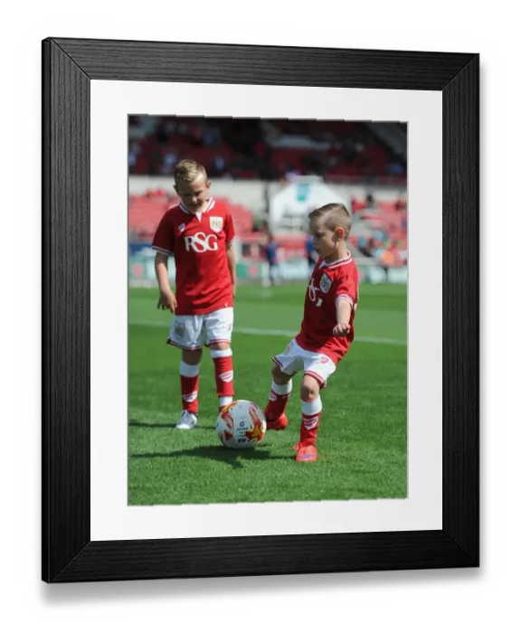 Framed Print : Sky Bet Championship Showdown: The Excited Bristol City Mascot at Ashton Gate