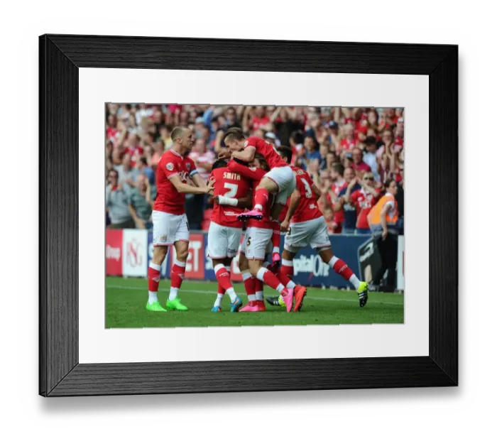 Framed Print : Bristol City's Jonathan Kodjia Celebrates Goal Against Brentford, Sky Bet Championship 2015 Framed Print : Bristol City's Jonathan Kodjia Celebrates Goal Against Brentford, Sky Bet Championship 2015