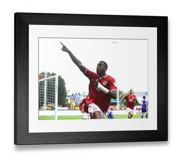 Framed Print : Bristol City vs Brentford: Jonathan Kodjia in Action at Ashton Gate, Sky Bet Championship Framed Print : Bristol City vs Brentford: Jonathan Kodjia in Action at Ashton Gate, Sky Bet Championship