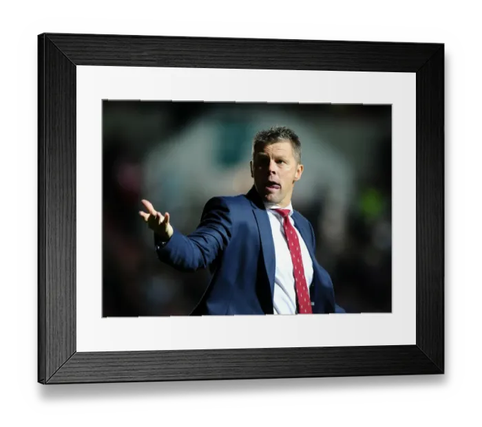 Framed Print : Steve Cotterill Motivates Bristol City Fans at Half Time vs. Leeds United, 2015 Framed Print : Steve Cotterill Motivates Bristol City Fans at Half Time vs. Leeds United, 2015
