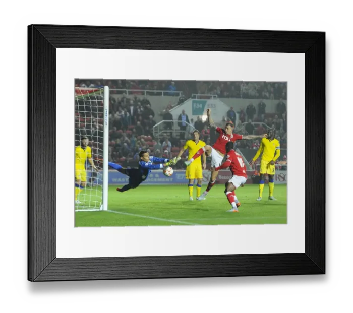Framed Print : Last-Minute Thriller: Aden Flint's Equalizer for Bristol City Against Leeds United Framed Print : Last-Minute Thriller: Aden Flint's Equalizer for Bristol City Against Leeds United