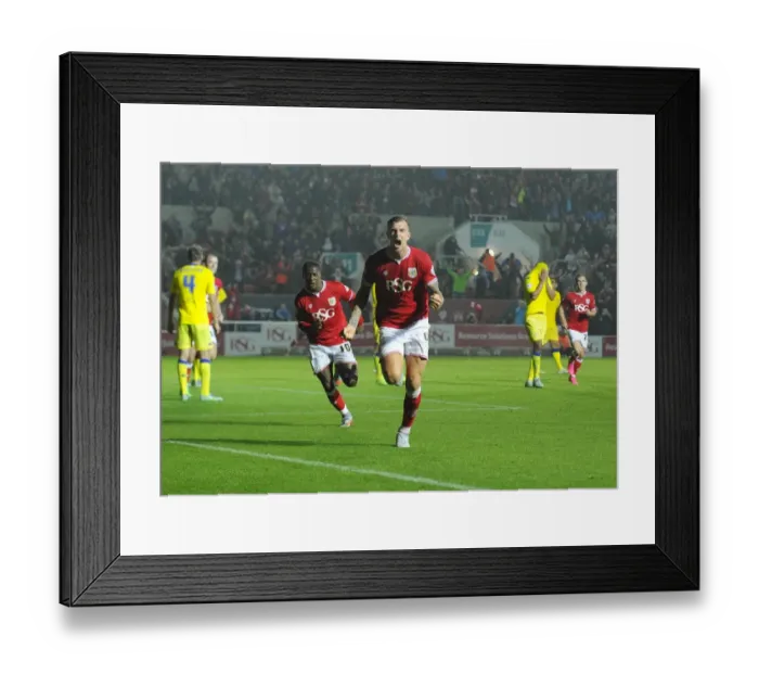 Framed Print : Aden Flint's Last-Minute Strike Saves 2-2 Draw for Bristol City against Leeds United Framed Print : Aden Flint's Last-Minute Strike Saves 2-2 Draw for Bristol City against Leeds United