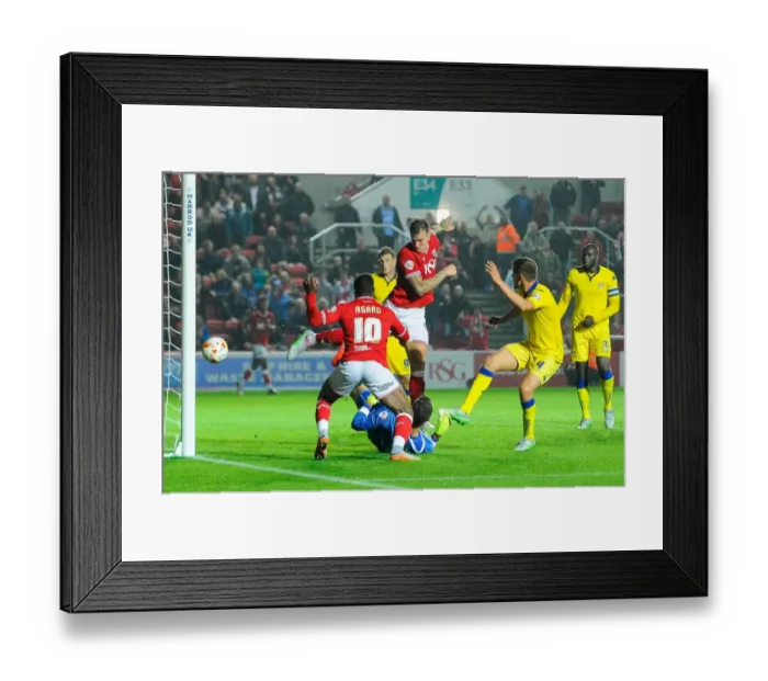 Framed Print : Aden Flint's Last-Minute Stunner: Bristol City Rescues 2-2 Draw Against Leeds United Framed Print : Aden Flint's Last-Minute Stunner: Bristol City Rescues 2-2 Draw Against Leeds United