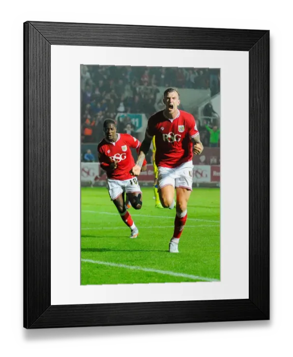 Framed Print : Last-Minute Drama: Aden Flint Scores Stunner for Bristol City in 2-2 Draw Against Leeds United Framed Print : Last-Minute Drama: Aden Flint Scores Stunner for Bristol City in 2-2 Draw Against Leeds United
