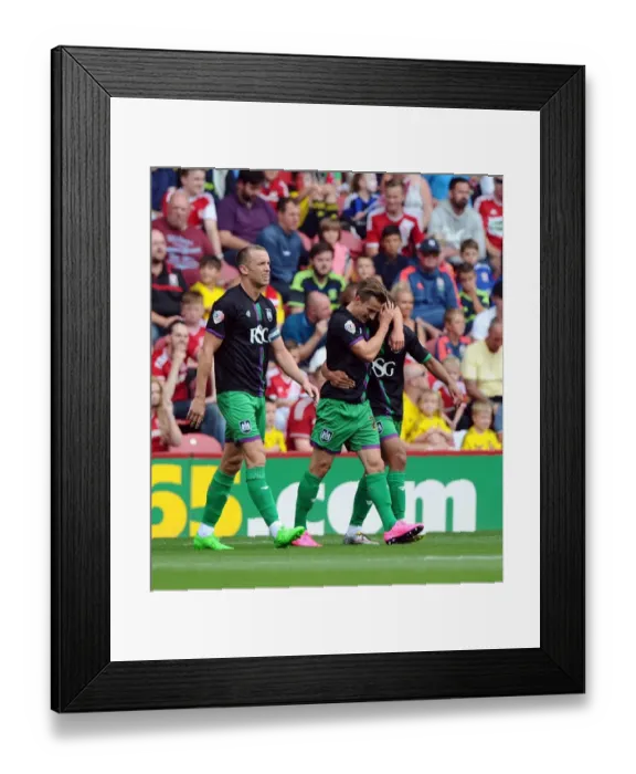 Framed Print : Bristol City's Joe Bryan Scores Dramatic Goal vs. Middlesbrough in Sky Bet Championship (22 / 08 / 2015)