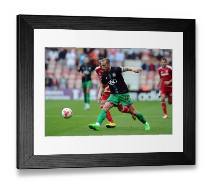Framed Print : Battling for Supremacy: Wilbraham vs. Nsue in Middlesbrough vs. Bristol City Championship Clash