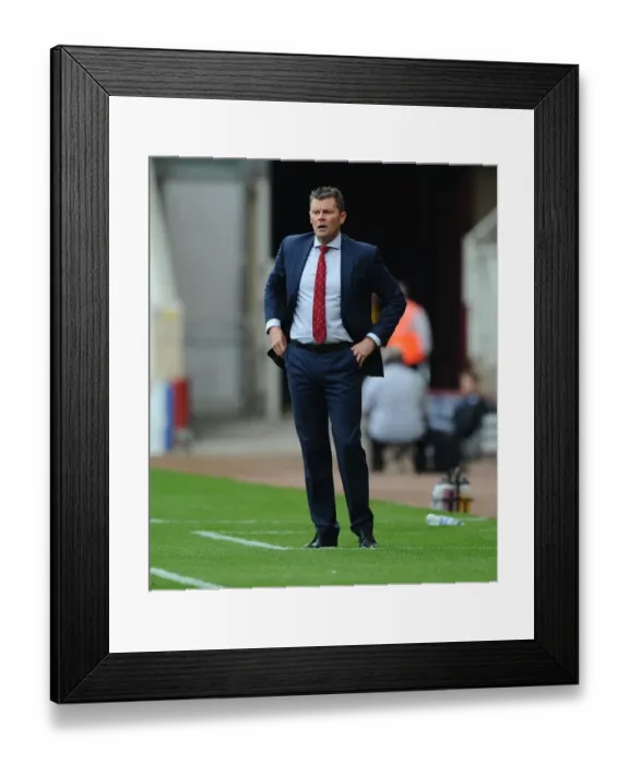 Framed Print : Steve Cotterill at the Helm: Bristol City vs. Middlesbrough at Riverside Stadium (August 22, 2015) - Sky Bet Championship Clash