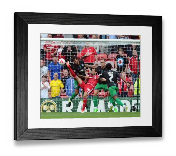 Framed Print : Middlesbrough's Stewart Downing Goal Disallowed: High Foot on Marlon Pack (Bristol City vs Middlesbrough, Sky Bet Championship, 2015) Framed Print : Middlesbrough's Stewart Downing Goal Disallowed: High Foot on Marlon Pack (Bristol City vs Middlesbrough, Sky Bet Championship, 2015)