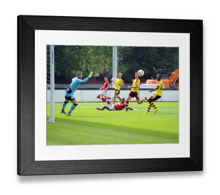 Framed Print : Jonathan Kodjia Strains to Reach Wilbraham's Cross - Bristol City vs Burnley, 2015 Framed Print : Jonathan Kodjia Strains to Reach Wilbraham's Cross - Bristol City vs Burnley, 2015