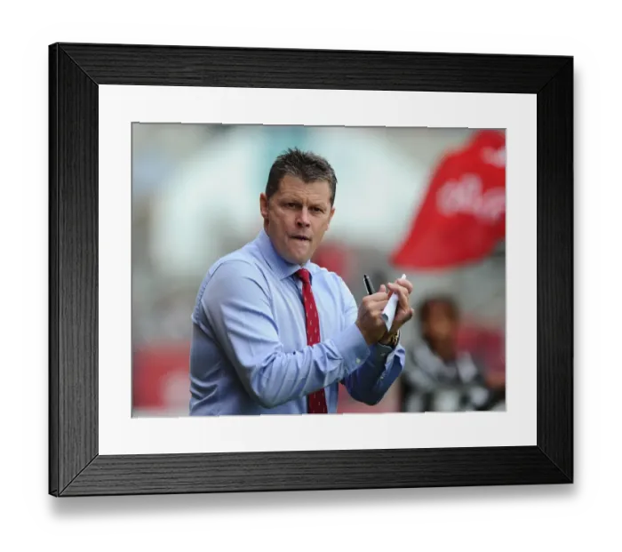 Framed Print : Steve Cotterill Leads Bristol City Against Burnley in Sky Bet Championship Clash, August 2015 Framed Print : Steve Cotterill Leads Bristol City Against Burnley in Sky Bet Championship Clash, August 2015