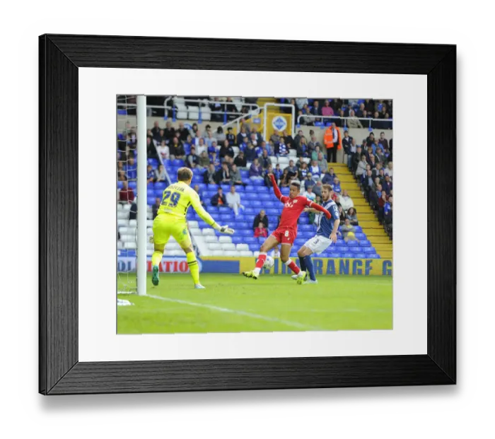 Framed Print : Bristol City's Callum Robinson Misses Goal Chance vs. Birmingham City (12-09-2015) Framed Print : Bristol City's Callum Robinson Misses Goal Chance vs. Birmingham City (12-09-2015)