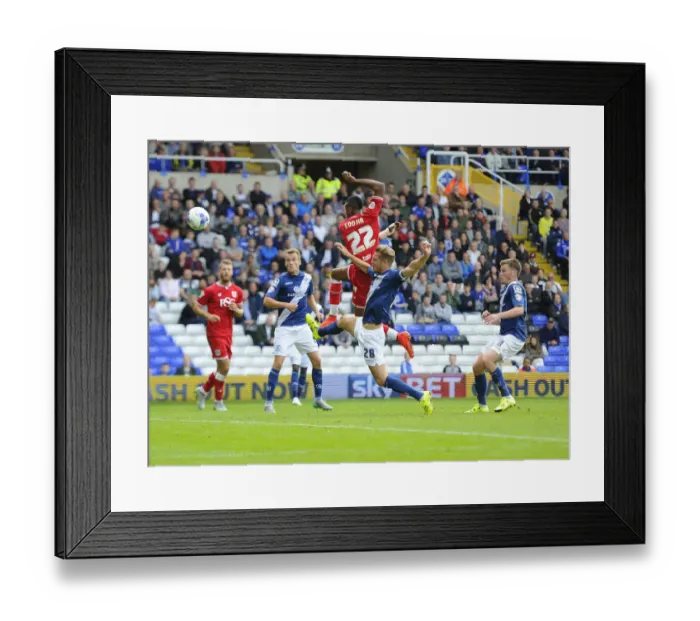 Framed Print : Jonathan Kodjia Scores His Second: Birmingham City vs. Bristol City, 12 September 2015