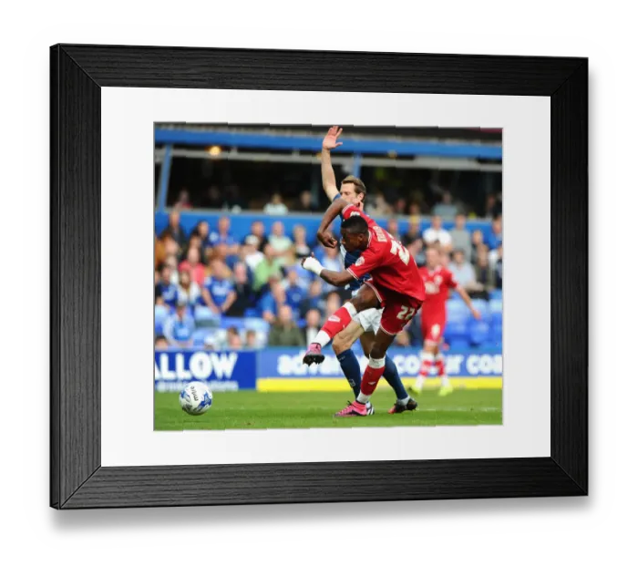 Framed Print : Battling for Supremacy: Kodjia vs. Spector in Birmingham City vs. Bristol City Championship Clash Framed Print : Battling for Supremacy: Kodjia vs. Spector in Birmingham City vs. Bristol City Championship Clash