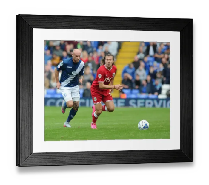 Framed Print : Luke Freeman Charges Forward: Birmingham City vs. Bristol City, 2015