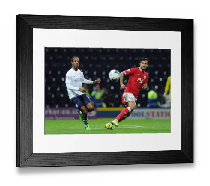 Framed Print : Marlon Pack of Bristol City Playing a Pass Amidst Preston North End's Daniel Johnson - Sky Bet Championship Clash Framed Print : Marlon Pack of Bristol City Playing a Pass Amidst Preston North End's Daniel Johnson - Sky Bet Championship Clash