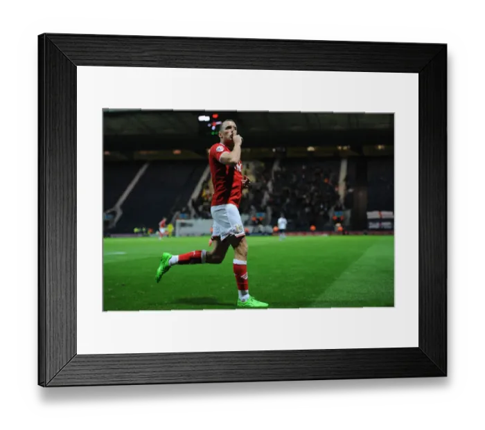 Framed Print : Bristol City's Aaron Wilbraham Scores the Equalizer Against Preston North End, Sky Bet Championship 2015 Framed Print : Bristol City's Aaron Wilbraham Scores the Equalizer Against Preston North End, Sky Bet Championship 2015