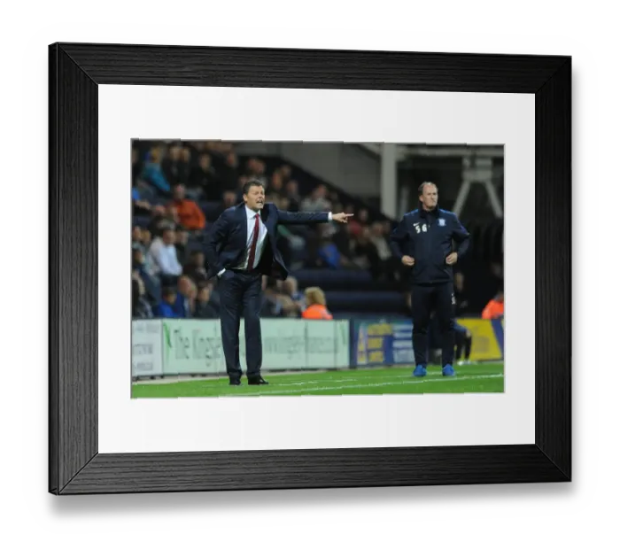Framed Print : Steve Cotterill Leads Bristol City at Deepdale against Preston North End, Sky Bet Championship Framed Print : Steve Cotterill Leads Bristol City at Deepdale against Preston North End, Sky Bet Championship