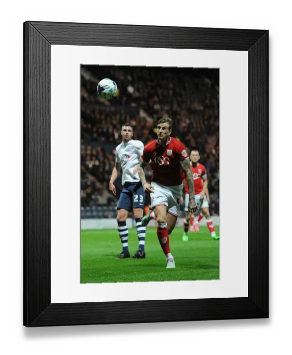Framed Print : Aden Flint Closes In: Intense Moment at Preston North End vs. Bristol City Framed Print : Aden Flint Closes In: Intense Moment at Preston North End vs. Bristol City