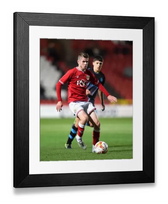 Framed Print : Tom Fry in Action: U21 Clash at Ashton Gate Stadium Framed Print : Tom Fry in Action: U21 Clash at Ashton Gate Stadium