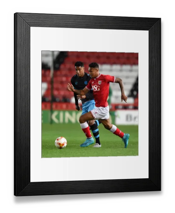 Framed Print : Marley Bishop-Wisdom in Action: U21 Clash at Ashton Gate Stadium Framed Print : Marley Bishop-Wisdom in Action: U21 Clash at Ashton Gate Stadium