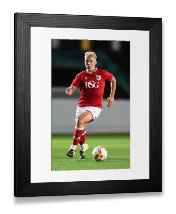 Framed Print : George Dowling in Action: U21 Clash at Ashton Gate Stadium Framed Print : George Dowling in Action: U21 Clash at Ashton Gate Stadium