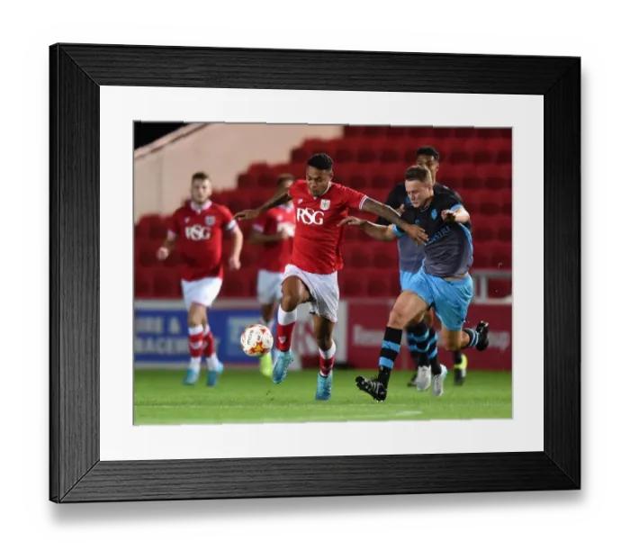 Framed Print : Marley Bishop-Wisdom in Action: Bristol City U21 vs Sheffield Wednesday U21 at Ashton Gate Stadium