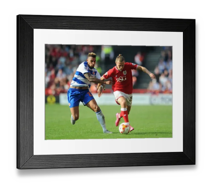 Framed Print : Bristol City vs Reading: Luke Freeman vs Daniel Williams Clash in Sky Bet Championship Match, 2015 Framed Print : Bristol City vs Reading: Luke Freeman vs Daniel Williams Clash in Sky Bet Championship Match, 2015