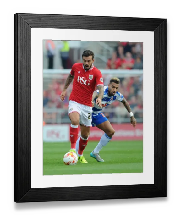 Framed Print : Maron Pack vs. Daniel Williams: Intense Moment from Bristol City vs. Reading Championship Match, 2015 Framed Print : Maron Pack vs. Daniel Williams: Intense Moment from Bristol City vs. Reading Championship Match, 2015