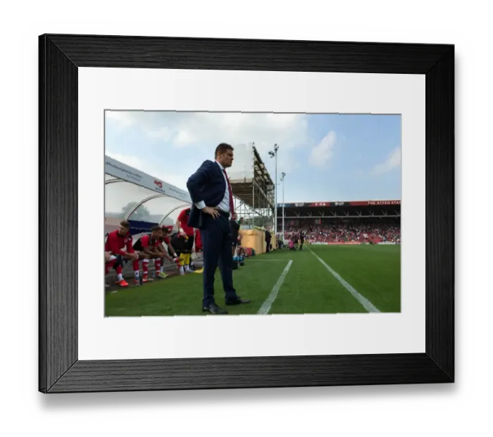 Framed Print : Steve Cotterill Leads Bristol City in Sky Bet Championship Match Against Reading Framed Print : Steve Cotterill Leads Bristol City in Sky Bet Championship Match Against Reading