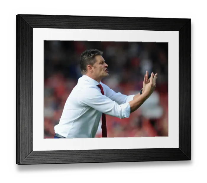Framed Print : Steve Cotterill Leads Bristol City in Sky Bet Championship Clash Against Reading