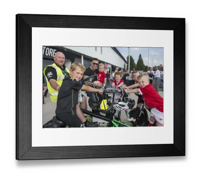 Framed Print : Bristol City Football Fans Support Children's Hospice South West with Seven-Seater Bike Demonstration at Ashton Gate Stadium Framed Print : Bristol City Football Fans Support Children's Hospice South West with Seven-Seater Bike Demonstration at Ashton Gate Stadium