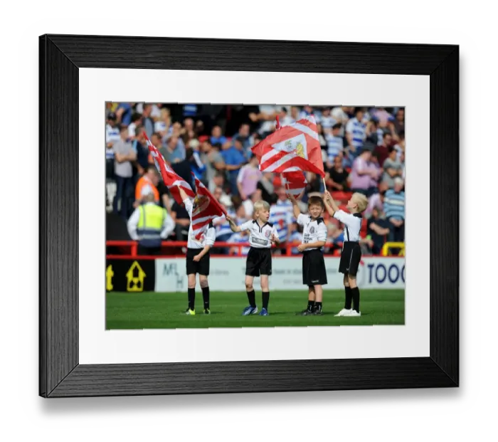 Framed Print : Young Portishead Town FC Flag Bearers at Bristol City vs Reading, 2015 Framed Print : Young Portishead Town FC Flag Bearers at Bristol City vs Reading, 2015