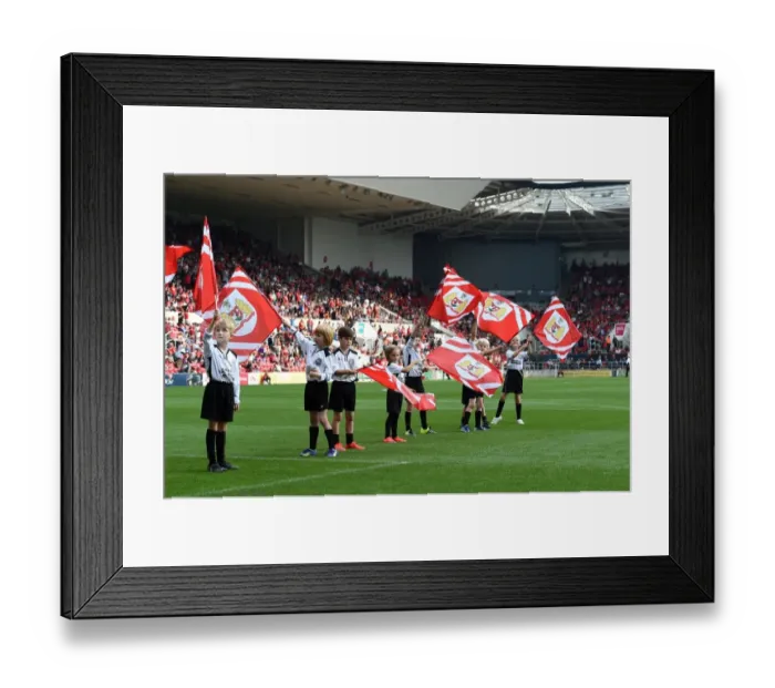Framed Print : Young Flag Bearers of Portishead Town FC at Bristol City vs. Reading, 2015 Framed Print : Young Flag Bearers of Portishead Town FC at Bristol City vs. Reading, 2015
