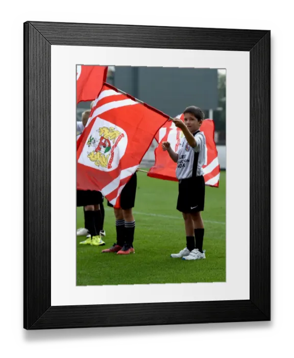 Framed Print : Young Flag Bearers of Portishead Town FC at Bristol City vs Reading, 2015 Framed Print : Young Flag Bearers of Portishead Town FC at Bristol City vs Reading, 2015