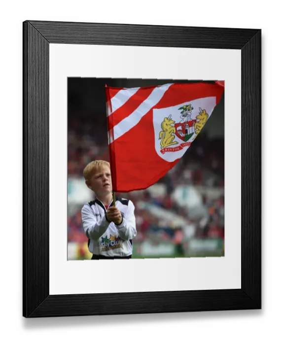 Framed Print : Young Flag Bearers of Portishead Town FC at Bristol City vs Reading, 2015 Framed Print : Young Flag Bearers of Portishead Town FC at Bristol City vs Reading, 2015