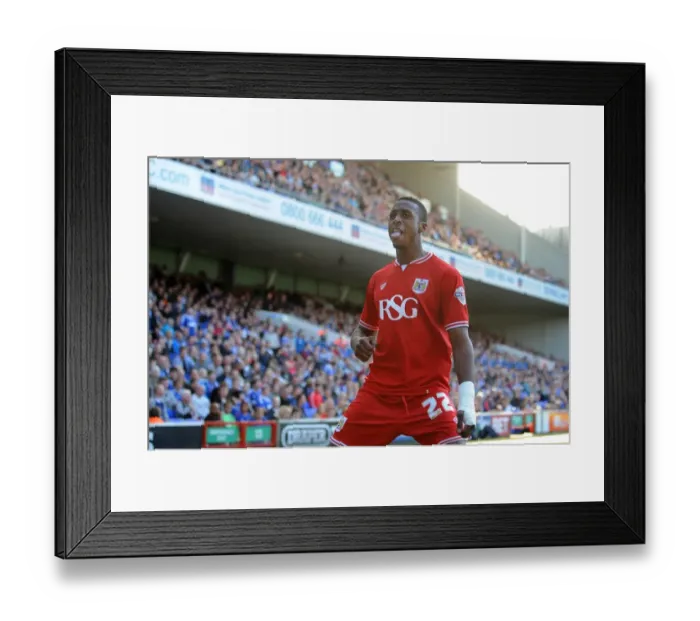 Framed Print : Bristol City's Jonathan Kodjia Scores the Game-Winning Goal Against Ipswich Town, Sky Bet Championship 2015 Framed Print : Bristol City's Jonathan Kodjia Scores the Game-Winning Goal Against Ipswich Town, Sky Bet Championship 2015