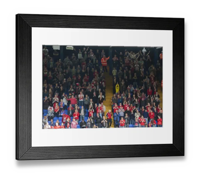 Framed Print : Bristol City Fans Cheering at Ipswich Town Match, Sky Bet Championship (September 2015)