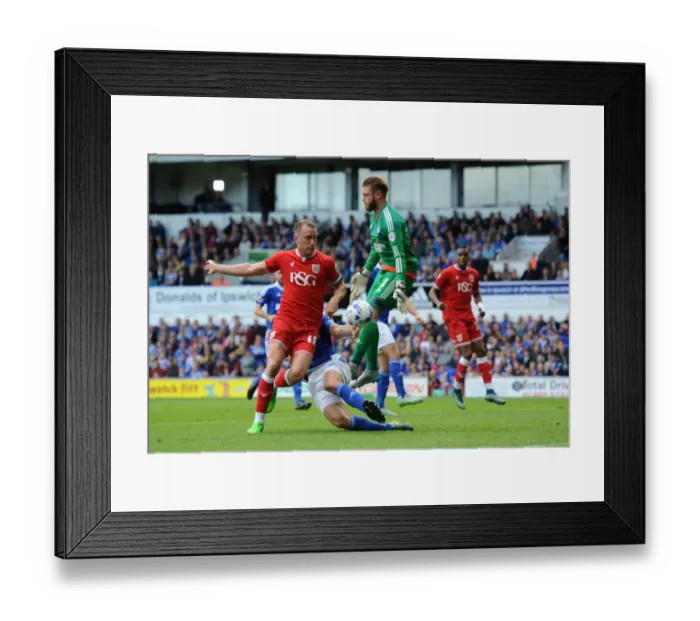 Framed Print : Bristol City's Aaron Wilbraham Battles for Ball in Ipswich Town Showdown, Sky Bet Championship 2015 Framed Print : Bristol City's Aaron Wilbraham Battles for Ball in Ipswich Town Showdown, Sky Bet Championship 2015