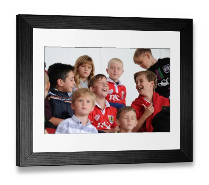 Framed Print : Young Fans Laughing at Ashton Gate: Bristol City vs MK Dons, Sky Bet Championship Framed Print : Young Fans Laughing at Ashton Gate: Bristol City vs MK Dons, Sky Bet Championship