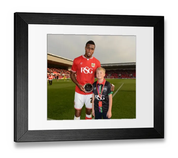 Framed Print : Bristol City's Jonathan Kodjia Named Man of the Match vs. MK Dons (October 2015)