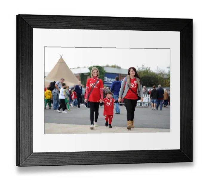 Framed Print : Bristol City Fans Gathering at Ashton Gate for Sky Bet Championship Match against MK Dons Framed Print : Bristol City Fans Gathering at Ashton Gate for Sky Bet Championship Match against MK Dons