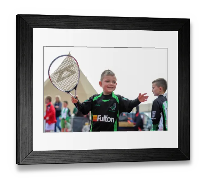 Framed Print : Bristol City Football Club: Tennis with the Community Trust at Ashton Gate During Half-Time