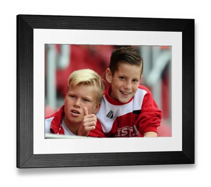 Framed Print : Passionate Bristol City Fans at Ashton Gate during Sky Bet Championship Match against MK Dons (October 2015)