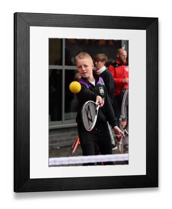 Framed Print : Bristol City Fans Play Tennis Before Ashton Gate Showdown vs. MK Dons Framed Print : Bristol City Fans Play Tennis Before Ashton Gate Showdown vs. MK Dons