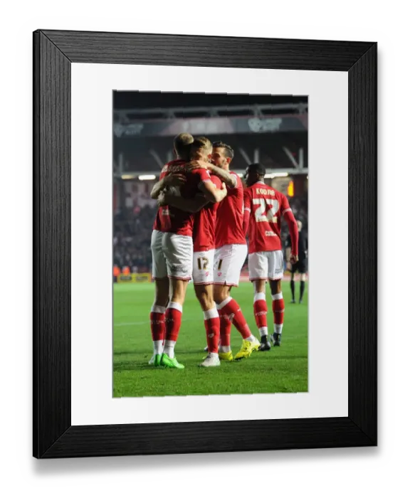 Framed Print : Bristol City's Aaron Wilbraham Scores the Second Goal Against Nottingham Forest in Sky Bet Championship Match Framed Print : Bristol City's Aaron Wilbraham Scores the Second Goal Against Nottingham Forest in Sky Bet Championship Match