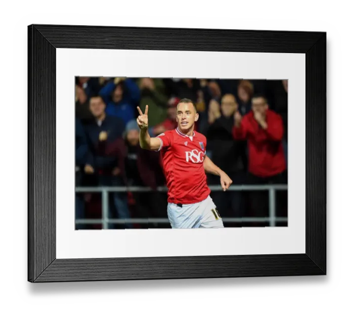 Framed Print : Aaron Wilbraham's Double: 2-0 Goal Celebration vs. Nottingham Forest at Ashton Gate Stadium, Sky Bet Championship 2015 Framed Print : Aaron Wilbraham's Double: 2-0 Goal Celebration vs. Nottingham Forest at Ashton Gate Stadium, Sky Bet Championship 2015
