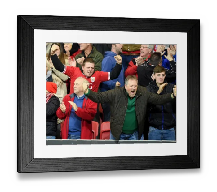 Framed Print : Bristol City Celebrates Opening Goal Against Nottingham Forest at Ashton Gate Stadium, 2015 Framed Print : Bristol City Celebrates Opening Goal Against Nottingham Forest at Ashton Gate Stadium, 2015