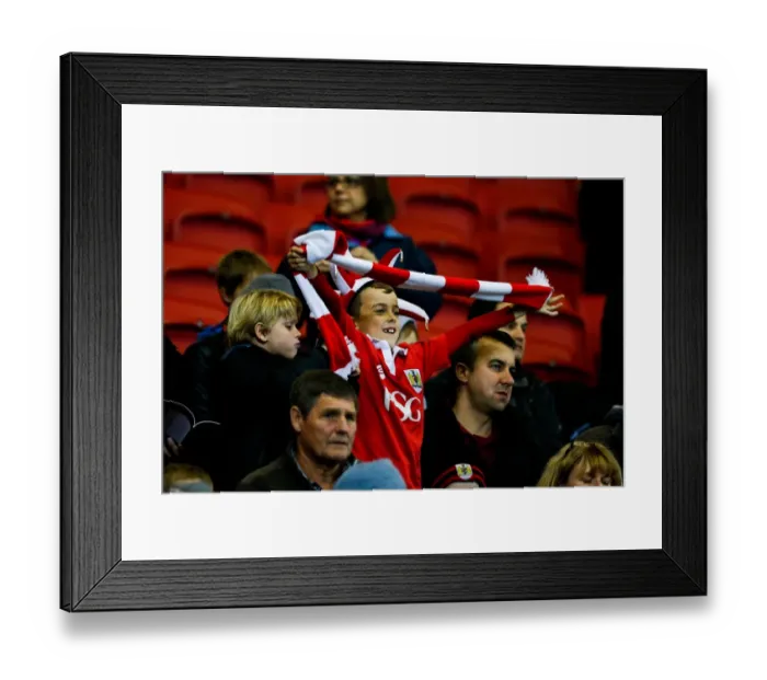 Framed Print : Young Fans Thrilling Excitement: Bristol City vs. Nottingham Forest, Sky Bet Championship (16 / 10 / 2015)