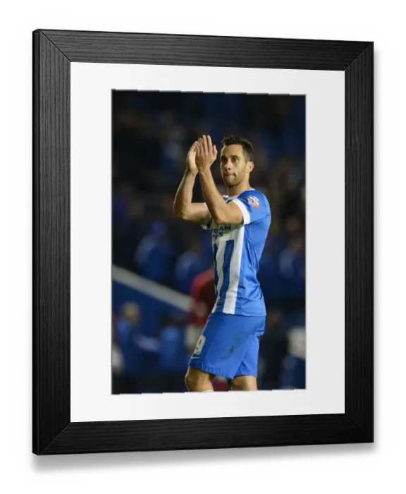 Framed Print : Brighton's Sam Baldock Honors Bristol City Fans with Applause (2015)